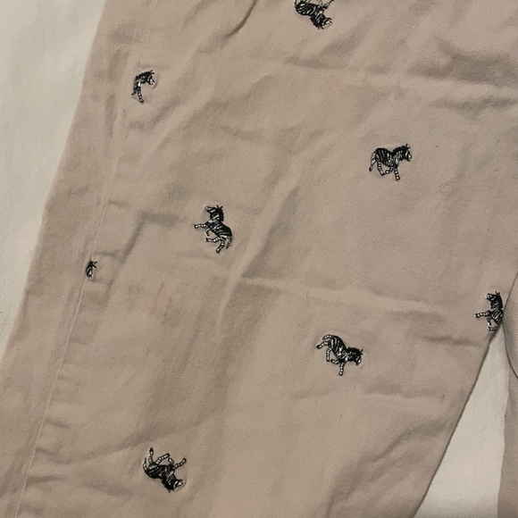 Zebra Animal Capri Crop Cropped Hipster Hippie Artsy Classy Boho Bohemian Pants - Picture 4 of 5